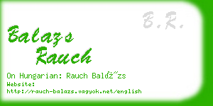 balazs rauch business card